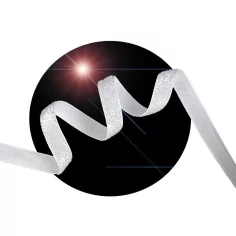 Lacets en velours pailleté blanc. pour vos chaussures 2