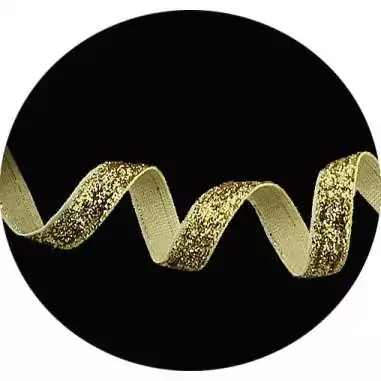 Lacets en velours pailleté doré. pour vos chaussures