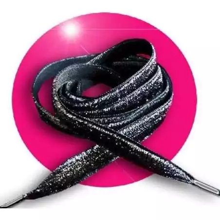Lacets dorés en velours brillant paillettes glitter…