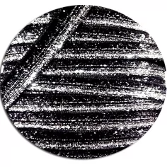 Lacets en velours pailleté en noir et argenté. pour vos chaussures 2