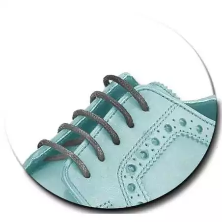 Lacets fins cirés en gris foncé pour vos chaussures