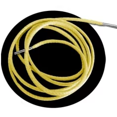 Lacets fins cirés en jaune pour vos chaussures