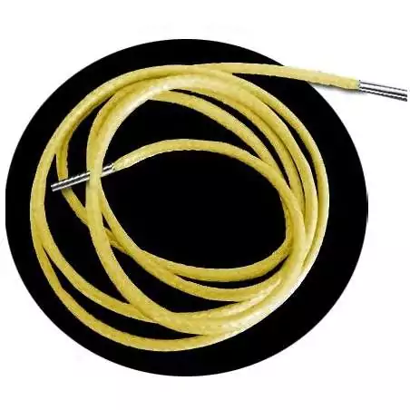 Lacets fins cirés en jaune pour vos chaussures