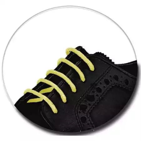Lacets fins cirés en jaune pour vos chaussures