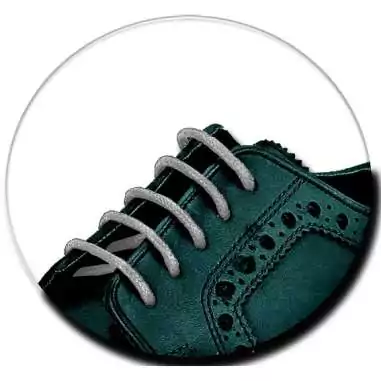 Lacets fins cirés en gris perle pour vos chaussures