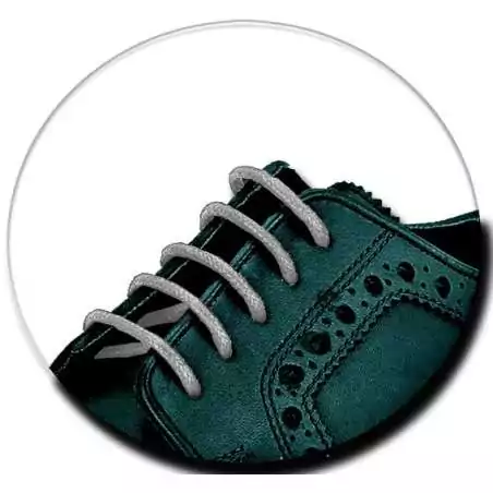 Lacets fins cirés en gris perle pour vos chaussures