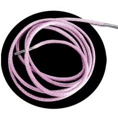 Lacets fins cirés en rose pâle pour vos chaussures
