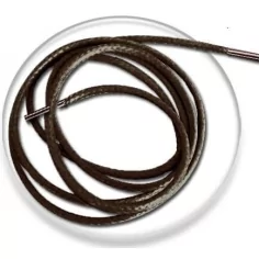  Lacets fins cirés en marron café pour vos chaussures