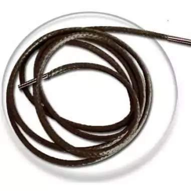 Lacets cirés ronds fins marrons chocolat…