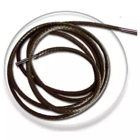 Lacets cirés ronds fins marrons chocolat…