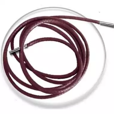 Lacets fins cirés en bordeaux pour vos chaussures