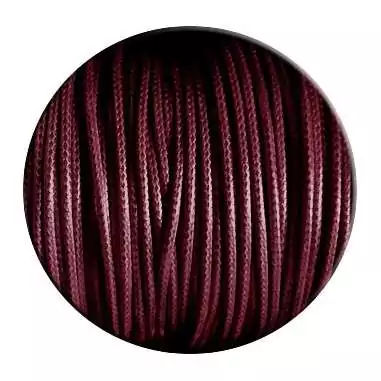 Lacets fins cirés en bordeaux pour vos chaussures