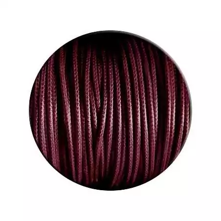 Lacets fins cirés en bordeaux pour vos chaussures