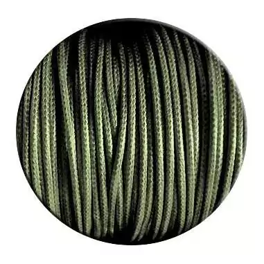 Lacets fins cirés en vert kaki pour vos chaussures