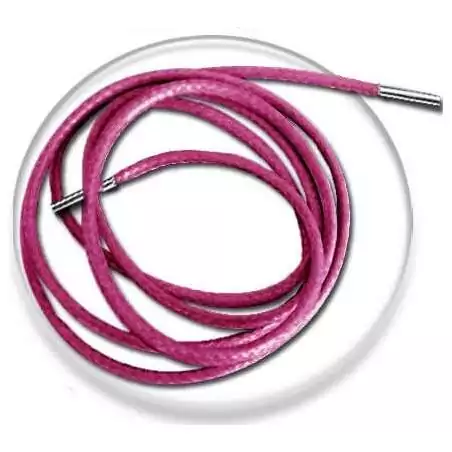 Lacets fins cirés en rose fushia pour vos chaussures