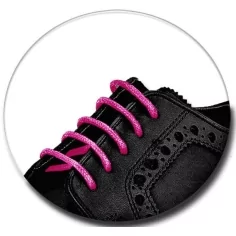 Lacets fins cirés en rose fushia pour vos chaussures 2