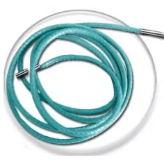 Lacets fins cirés en bleu-vert canard pour vos chaussures