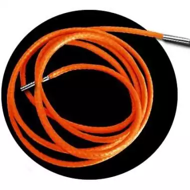 Lacets fins cirés en orange fluo pour vos chaussures