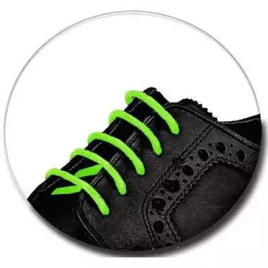 Lacets fins cirés en verts fluo pour vos chaussures