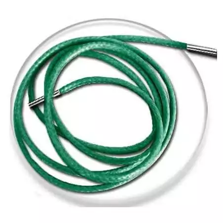 Lacets fins cirés en vert émeraude pour vos chaussures
