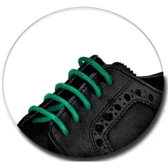 Lacets fins cirés en vert émeraude pour vos chaussures 2