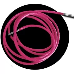 Lacets fins cirés en roses fluo pour vos chaussures