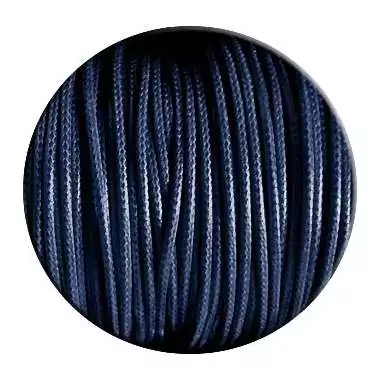 Lacets fins cirés en bleu marine pour vos chaussures