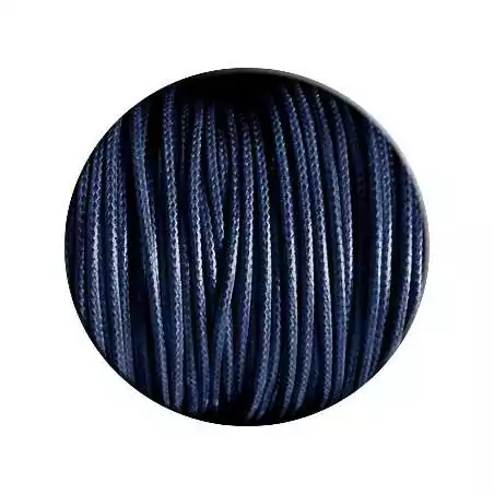 Lacets fins cirés en bleu marine pour vos chaussures