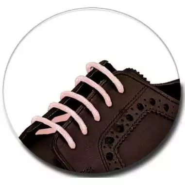 Lacets fins cirés roses-orangés pêche pour vos chaussures