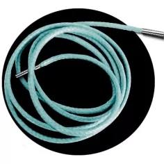 Lacets fins cirés en bleu pâle pour vos chaussures