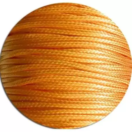 Lacets fins cirés en orange abricot pour vos chaussures