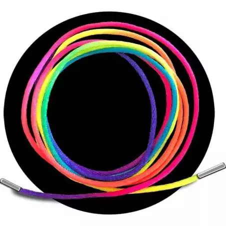 Lacets cirés ronds fins multicolores fluos-Achat|Vente en…