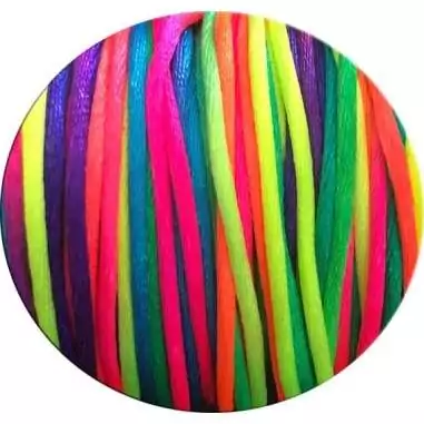 Lacets cirés ronds fins multicolores fluos-Achat|Vente en…