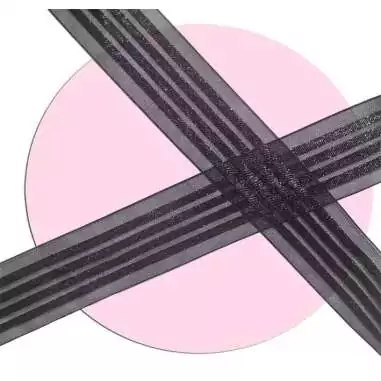 Lacets organza&nbsp;rayés&nbsp;satiné noir pour vos chaussures