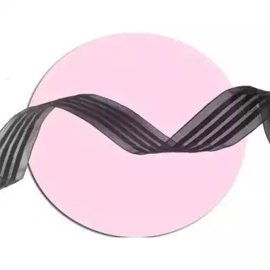 Lacets organza&nbsp;rayés&nbsp;satiné noir pour vos chaussures