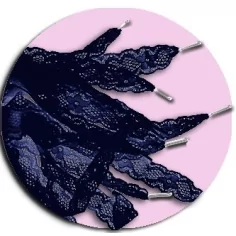 Lacets de chaussures dentelle bleu marine. pour vos chaussures