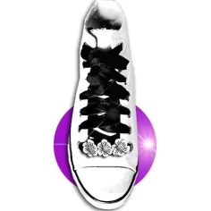 Envie de décorer vos chaussures ? Décorations barre&nbsp;fleurs argentées 2