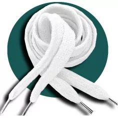 Lacets blancs&nbsp;épais en coton pour vos chaussures