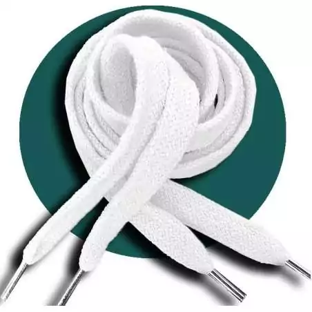 Lacets blancs&nbsp;épais en coton pour vos chaussures