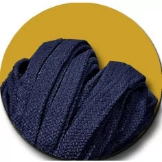 Lacets coton&nbsp;épais en bleu marine pour vos chaussures 2