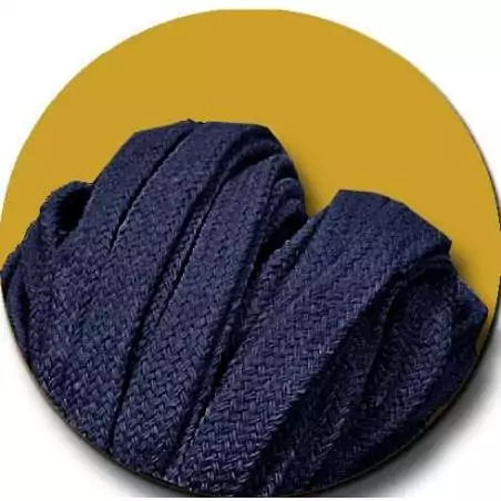 Lacets coton&nbsp;épais en bleu marine pour vos chaussures