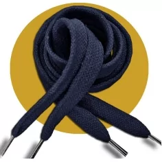 Lacets coton&nbsp;épais en bleu marine pour vos chaussures