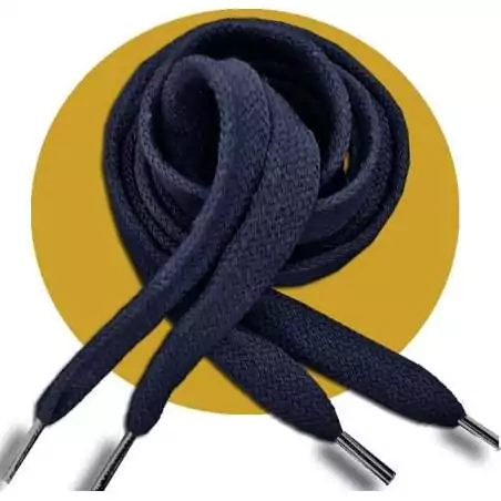 Lacets coton&nbsp;épais en bleu marine pour vos chaussures