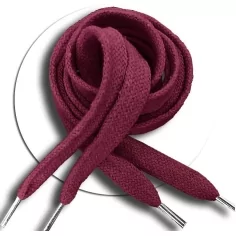 Lacets coton&nbsp;épais&nbsp;bordeaux pour vos chaussures