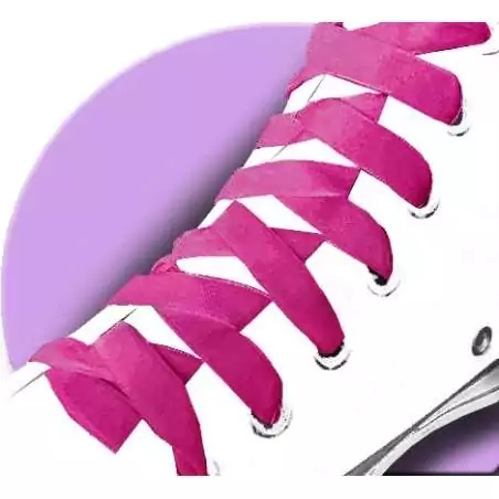 Lacets velours&nbsp;framboise pour vos chaussures