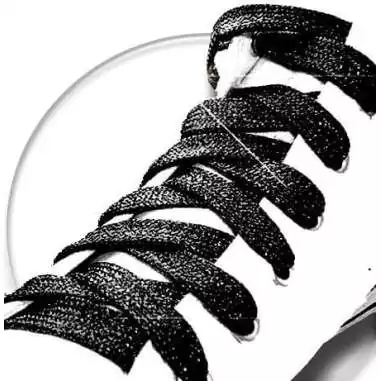 Lacets noirs paillettes pour vos chaussures