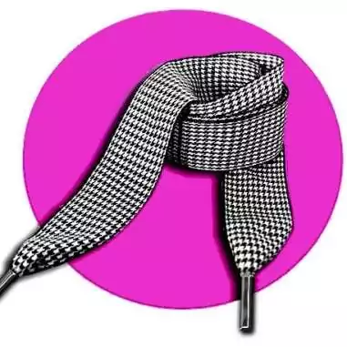 Lacets originaux pied de poule noir blanc en vente en…