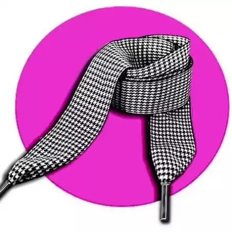 Lacets originaux pied de poule noir blanc en vente en…