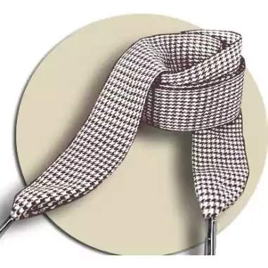 Lacets originaux pied de poule beige marron en vente en…