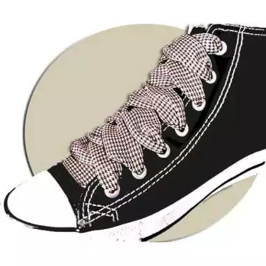 Lacets originaux pied de poule beige marron en vente en…